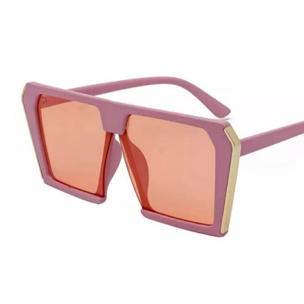 Pink Oversized With Gold Sides Sunglasses 🕶 NEW